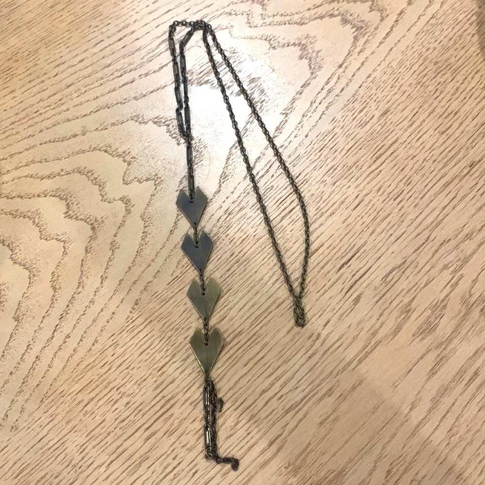 Gold Heart Arrow Long Necklace